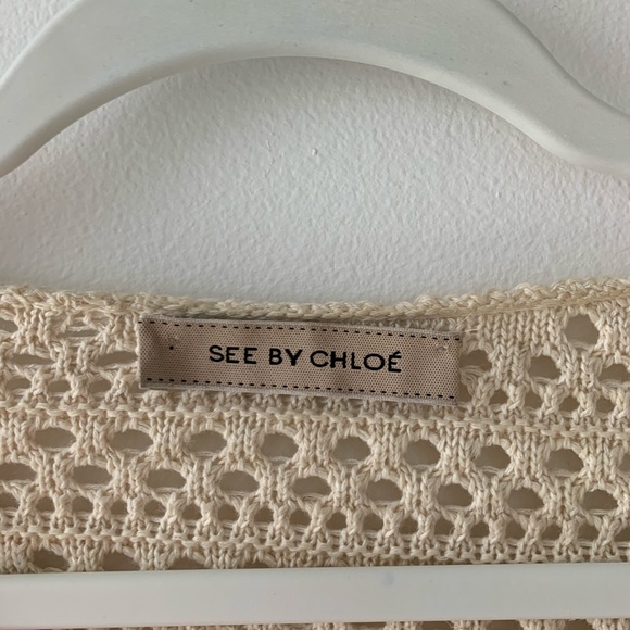 Chloe Vintage Creme Knit Cardigan - Picture 3 of 8